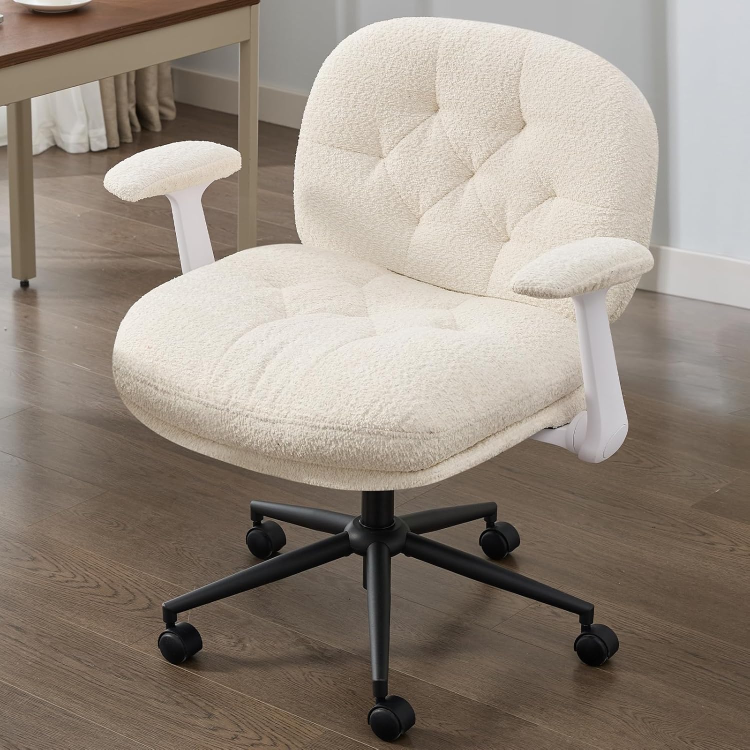 Adjustable Swivel Chair for Women - Beige