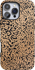 Casely iPhone 16 Pro Case Born to Be Wild - Jaguar Print Protective