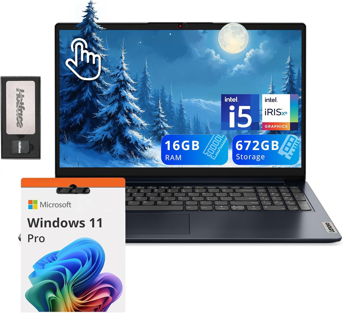 Lenovo IdeaPad 1i 15.6 FHD Touchscreen Laptop with Intel i5