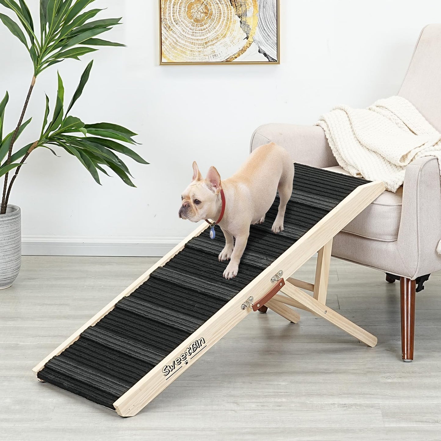 2025 Upgraded Dog Ramp for Bed and Couch - High Traction Design