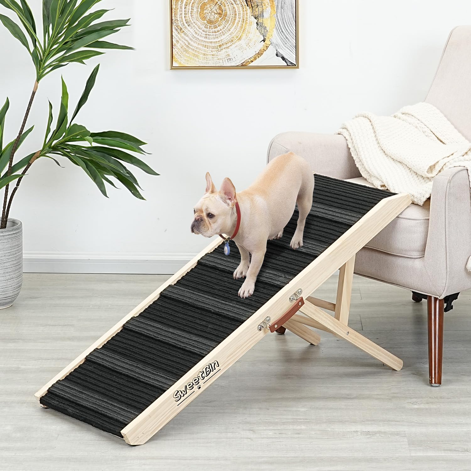 2025 Upgraded Dog Ramp for Bed and Couch - High Traction Design