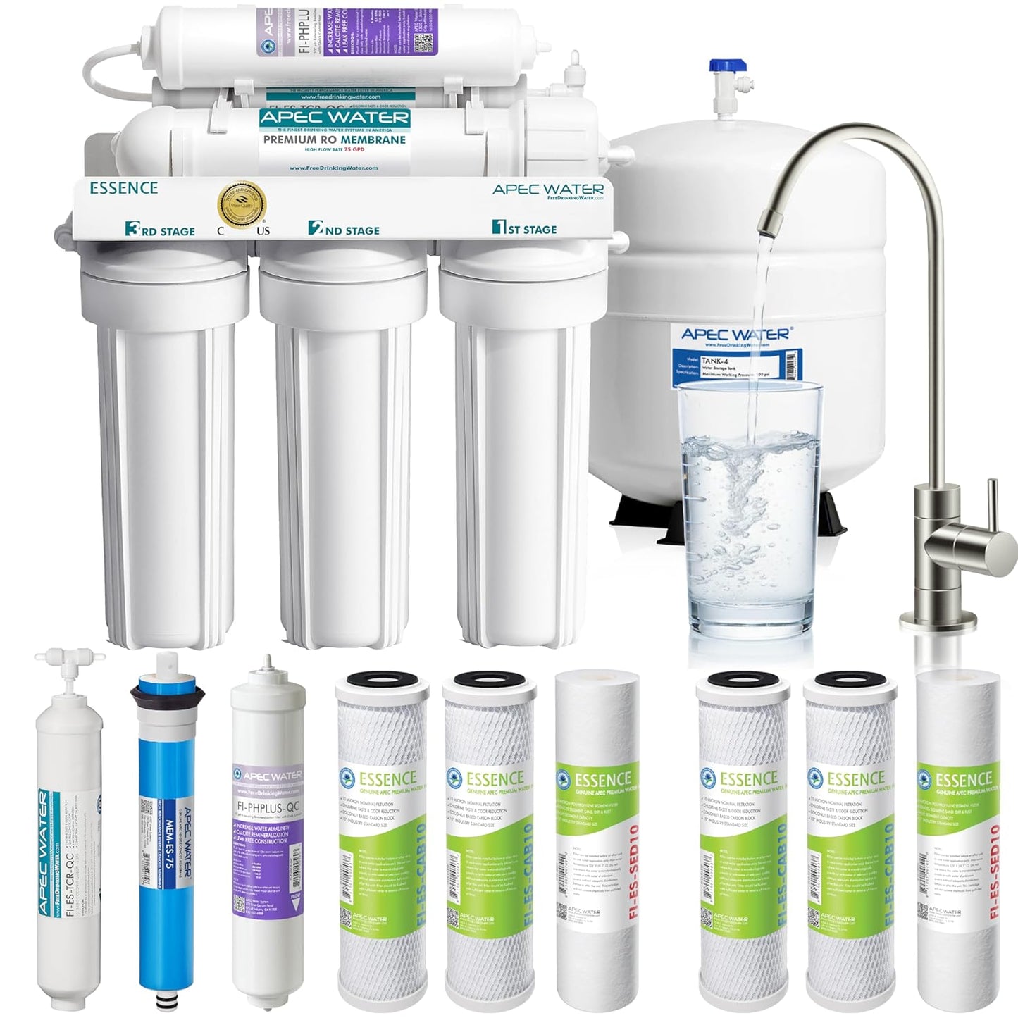 APEC Water Systems ROES-PH75 75 GPD 6-Stage Water Filter System