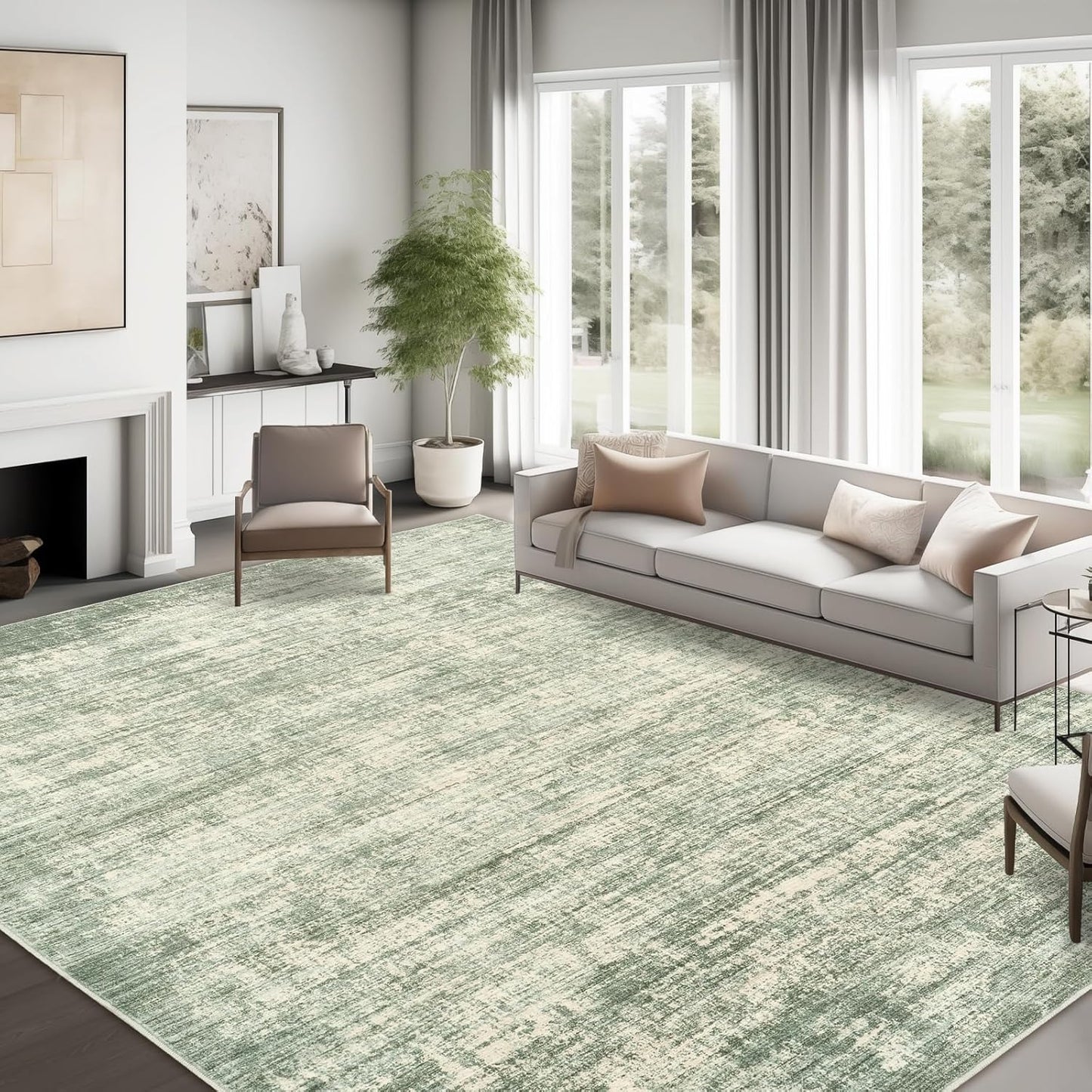 Zesthome 8x10 Area Rugs for Living Room, Non-Slip Backing