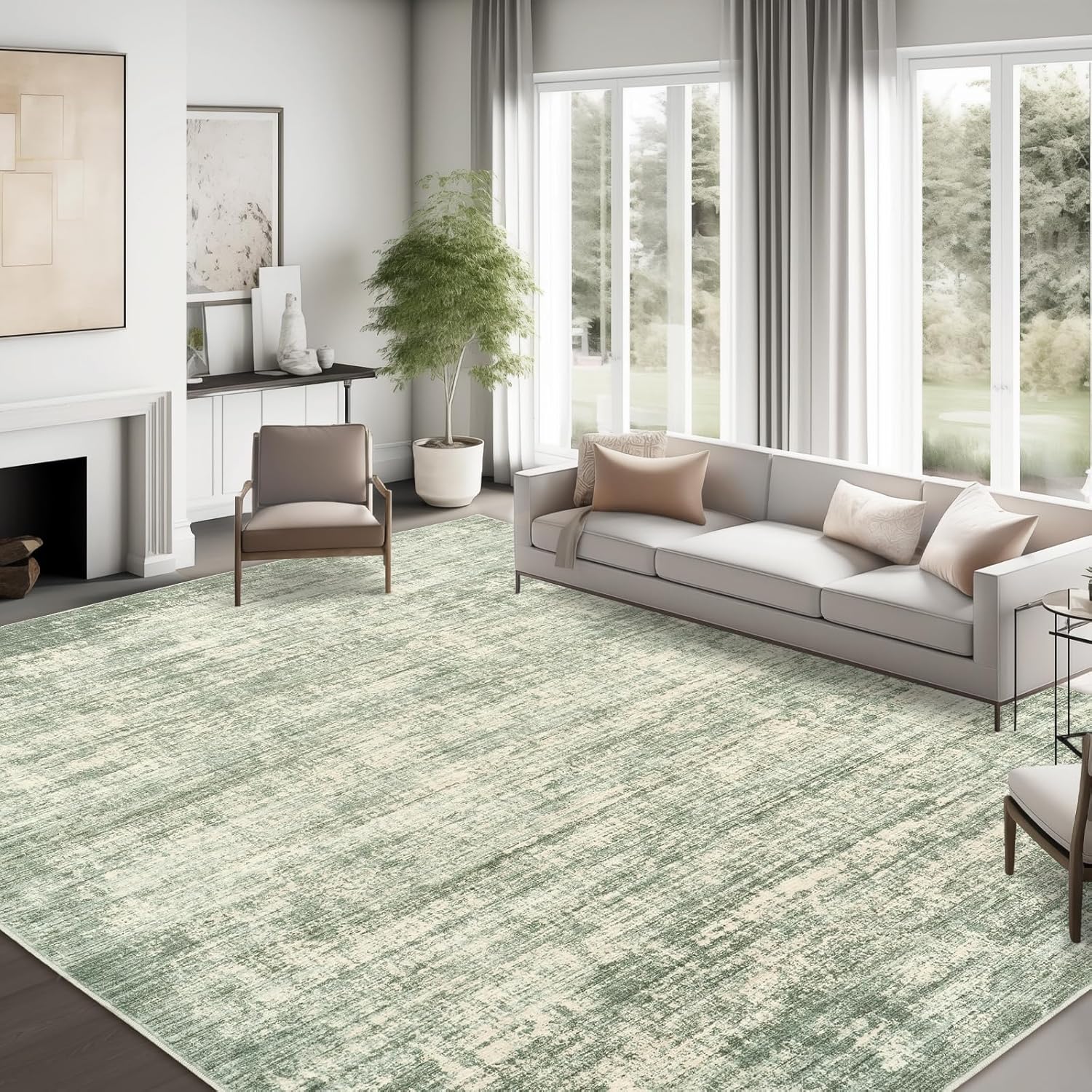 Zesthome 8x10 Area Rugs for Living Room, Non-Slip Backing