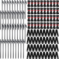 Tree Stake Kit 120 Pcs - Heavy Duty Stakes, Straps & Rope for Young