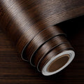 Peel and Stick Brown Walnut Wood Contact Paper for Cabinets