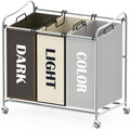 Laundry Sorter Rolling Cart 3-Bag Heavy Duty - Durable Home Organizer