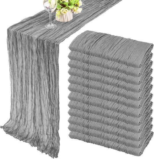 12 Pack 10Ft Cheesecloth Table Runner for Elegant Events