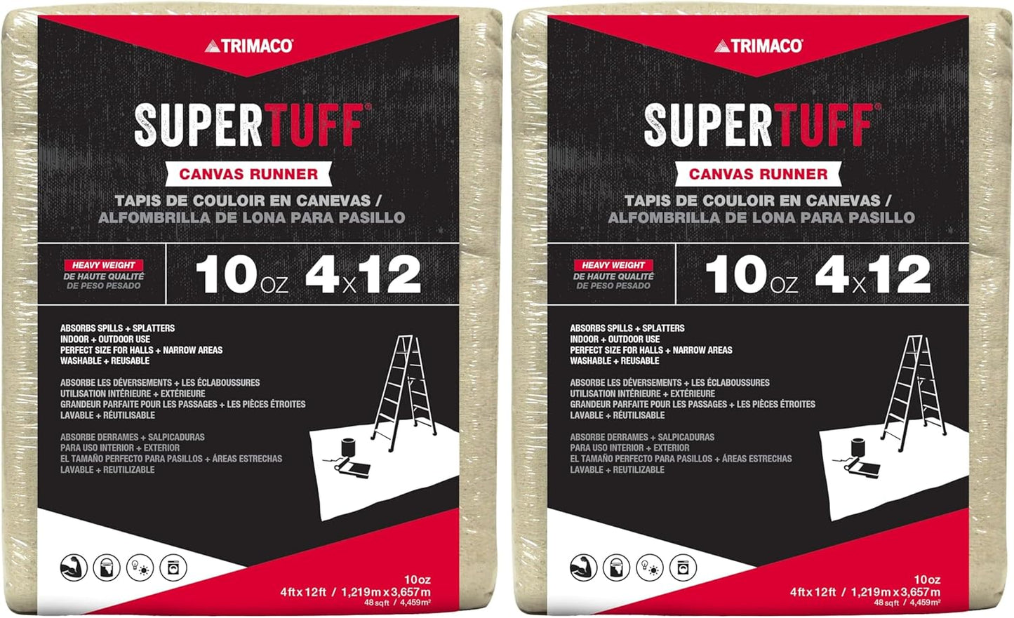 Trimaco SuperTuff Drop Cloth 4ft x 12ft for Versatile Use