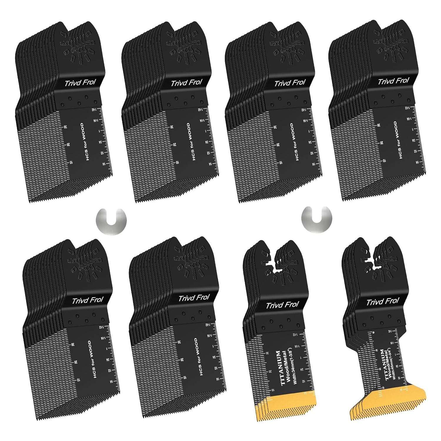 100PCS Oscillating Saw Blades for Wood, Plastic, and Metal