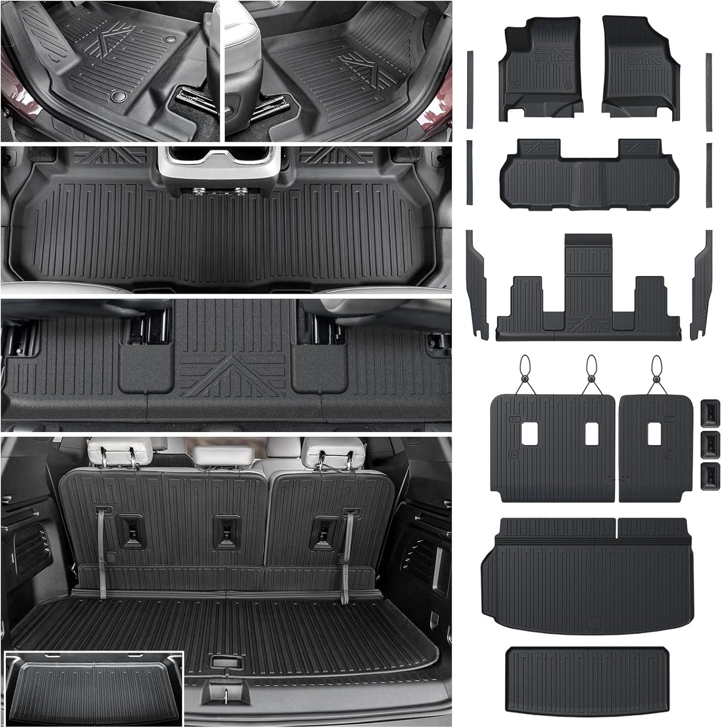 Custom Fit Floor Mats Cargo Mat Set for 2024 2025 2026 GMC Acadia