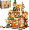 City Bakery Cafe Building Set with Light - Detailed