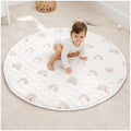Comfy Cubs Round Kids Play Mat - Soft Quilted Baby Mat