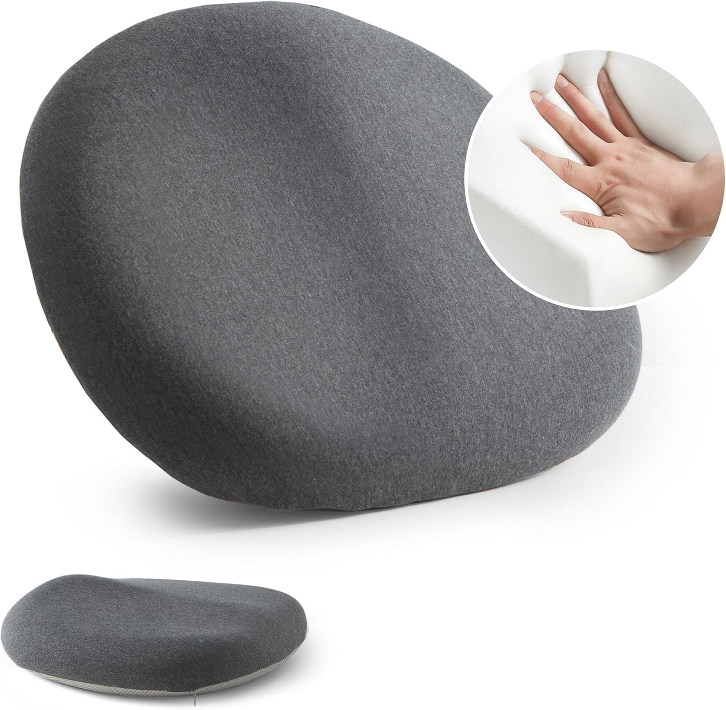 puredown Gel Memory Foam Seat Cushion for Tailbone & Hip Pain Relief