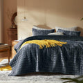 LEAONME Velvet Quilt California King Comforter Set for Luxury