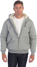 Gioberti Men's Soft Heavyweight Sherpa Lined Fleece Hoodie Jacket any