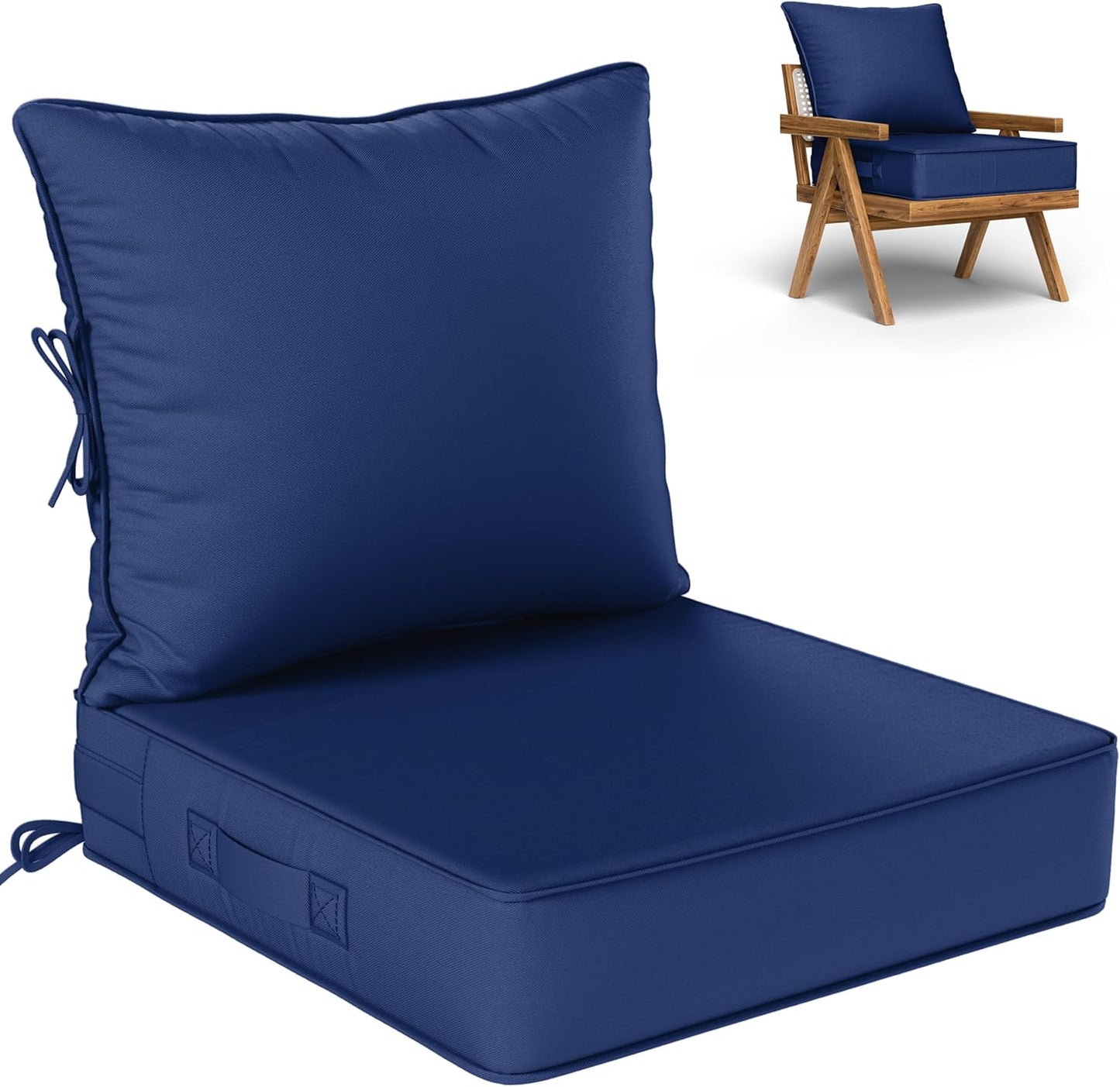 Outdoor Seat Cushion Set for Patio Furniture - Waterproof & Durable
