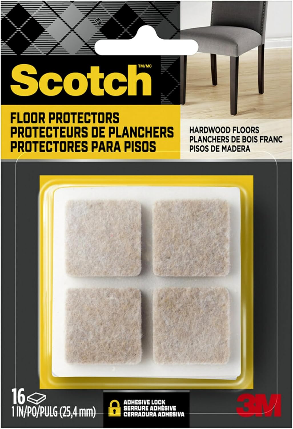 Protect Hardwood Floors with Scotch Felt Pads