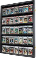 Lockable 35 Graded Sports Card Display Case for All Collectors