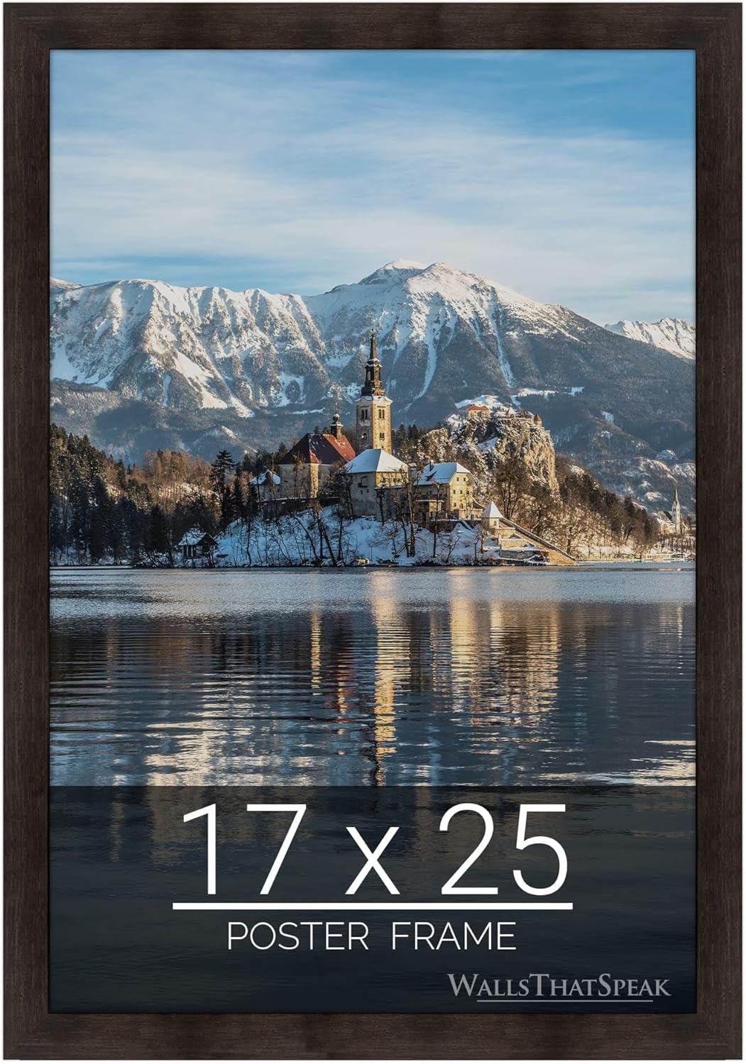 Espresso Brown Picture Frame for 17x25 Puzzles and Artwork