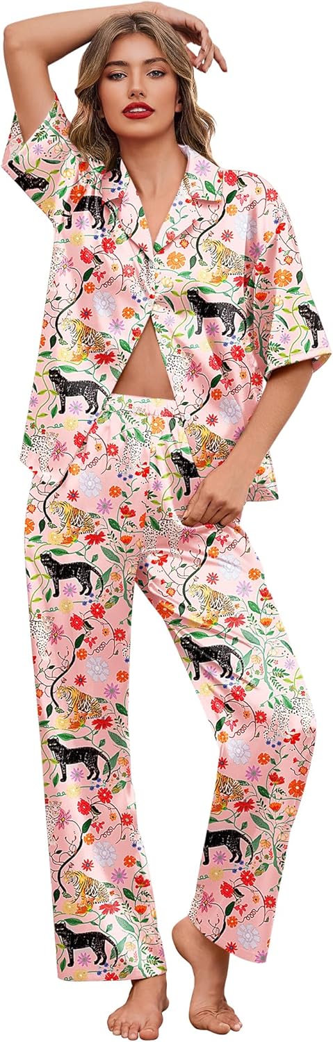 Ekouaer Silk Satin Pajamas Set for Women - Soft and Stylish