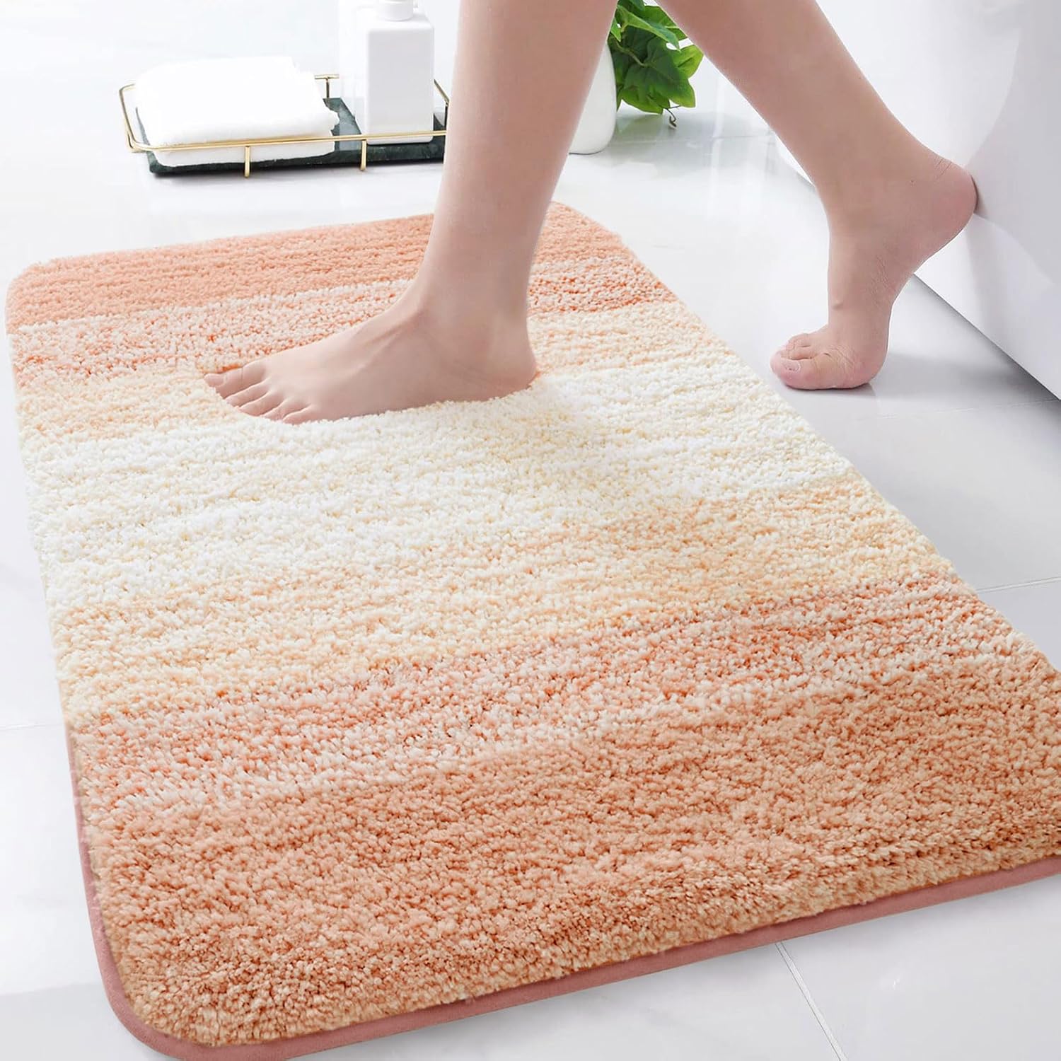 Arotive Microfiber Bathroom Rugs: Soft, Absorbent, Non-Slip Mats