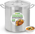 Nutrichef Stainless Steel 40 Quart Stockpot - Heavy Duty Soup Pot