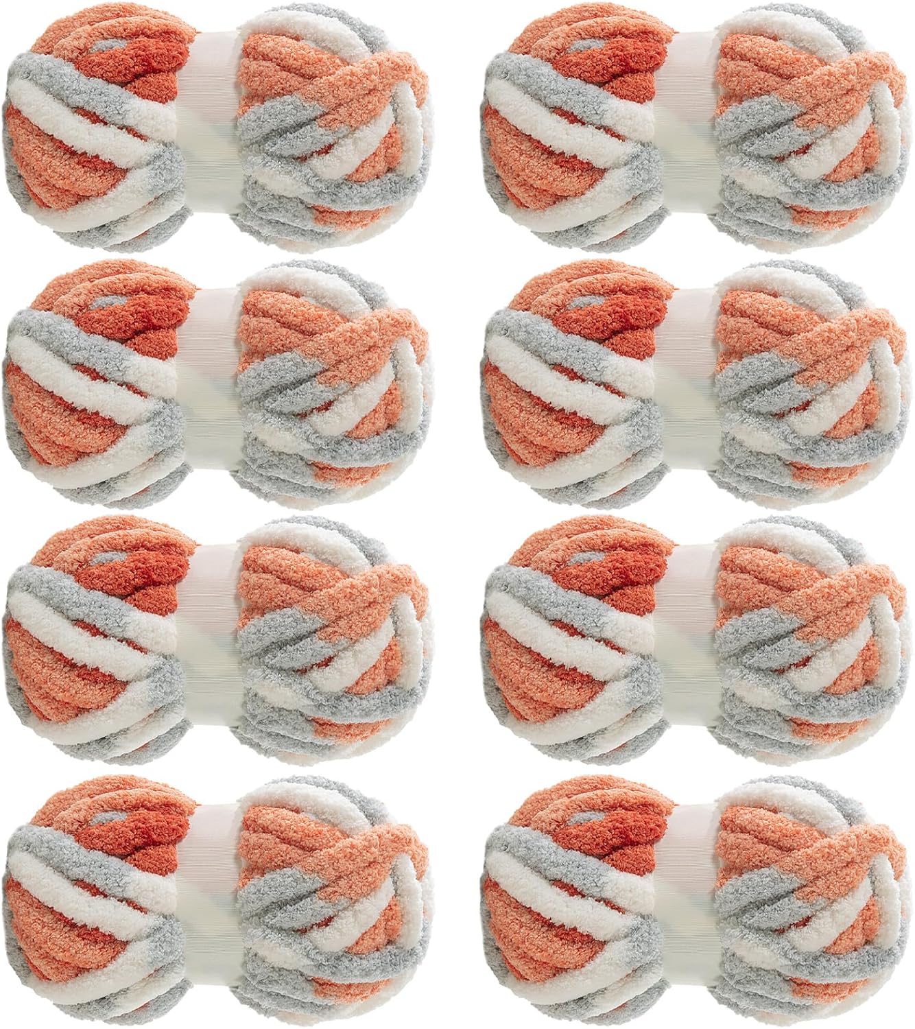 Maboozoo Tie Dye Chunky Yarn 8 Pack for Crocheting & Knitting