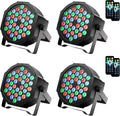 Dj Lights 4 Pack 36 LED Par Lights - Versatile Stage Uplights