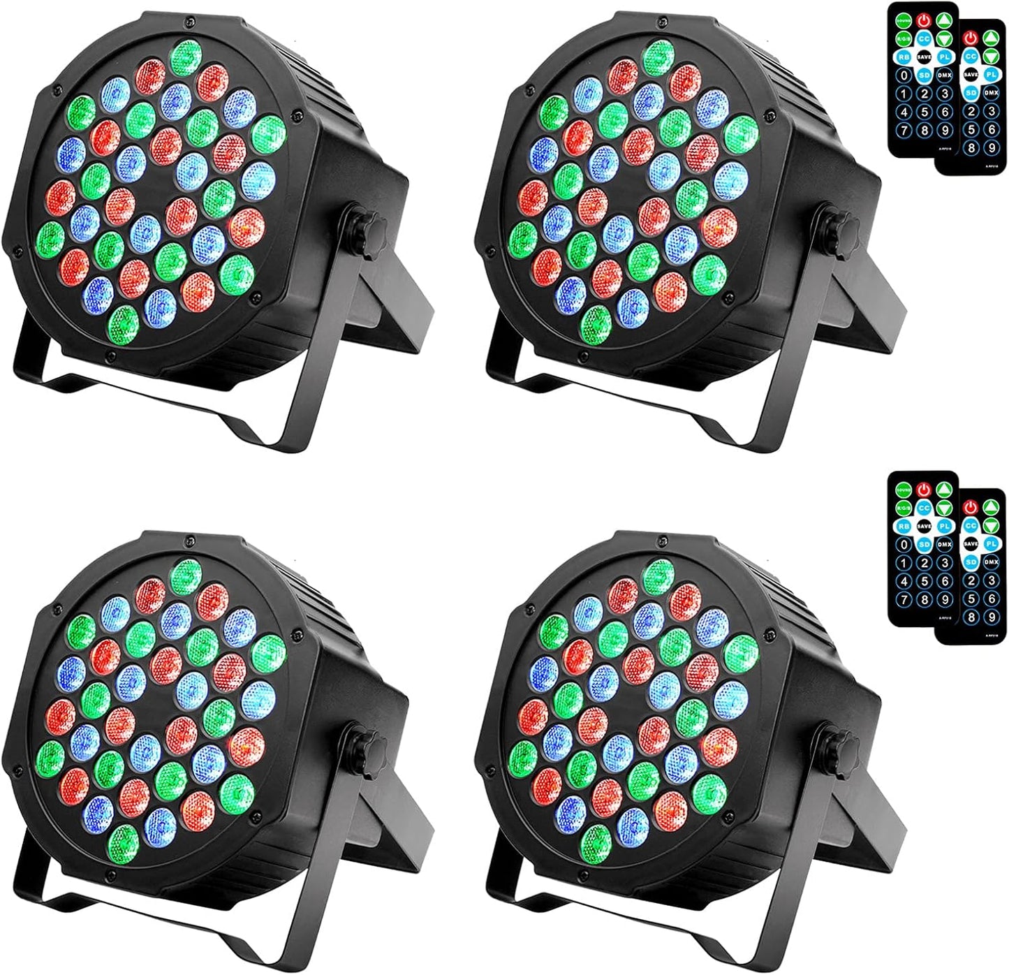 36 LED Par Lights for Stage Lighting and Party Atmosphere