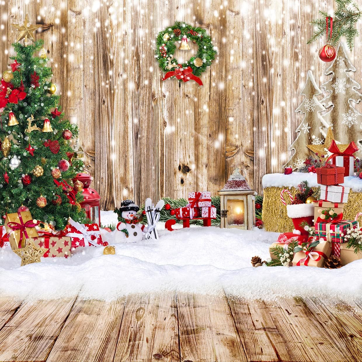 10x10ft Christmas Backdrops for Photography Holiday Fun