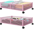 Under the Bed Storage Containers with Wheels - Metal Underbed Drawer