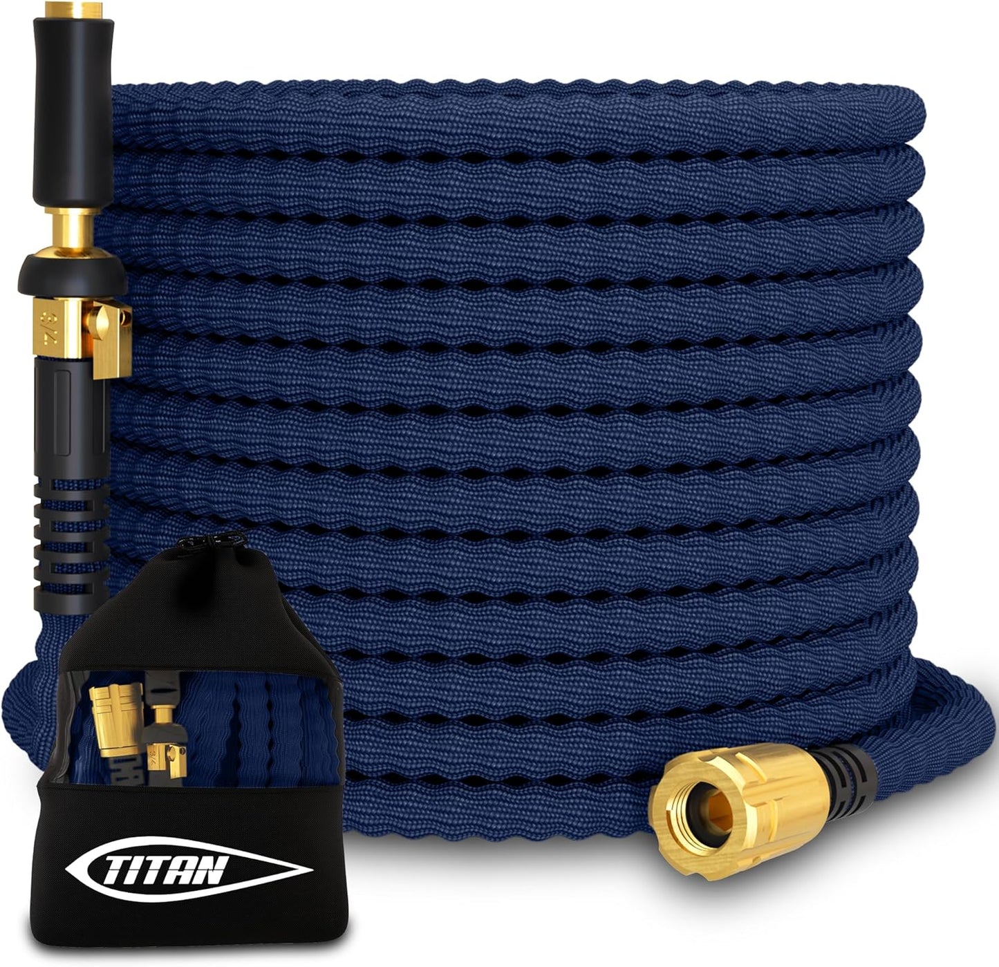 TITAN Flexible Garden Hose 50FT Ultra Lightweight & Durable