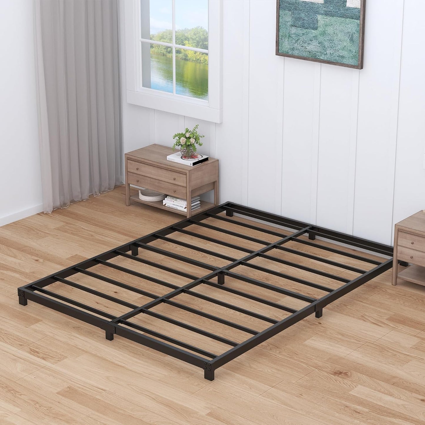 3 Inch Cal King Bed Frame Low Profile for Ultimate Comfort