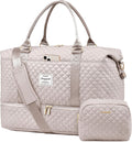 Travel Duffle Bag for Women with Shoe Compartment - Carry On Weekender