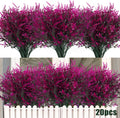 20 Bundles Artificial Flowers for Outdoor Decoration and More