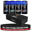 Deodorant for Men Travel Size Pack of 4 - Aluminum Free, Stain-Free