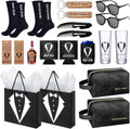 20Pcs Groomsmen Gifts Proposal Box with Shot Glasses and Accessories