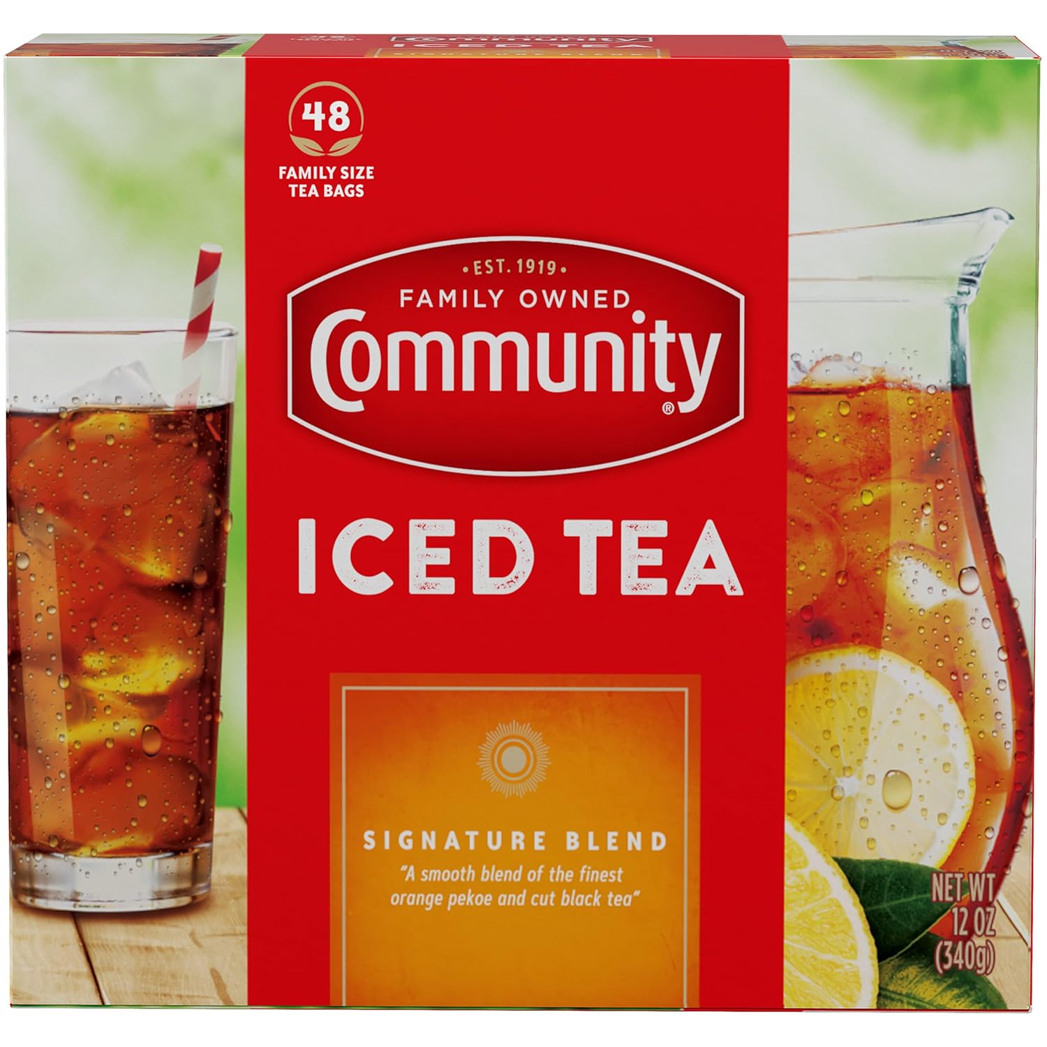 Community Coffee Signature Iced Tea Bags for Refreshing Brews