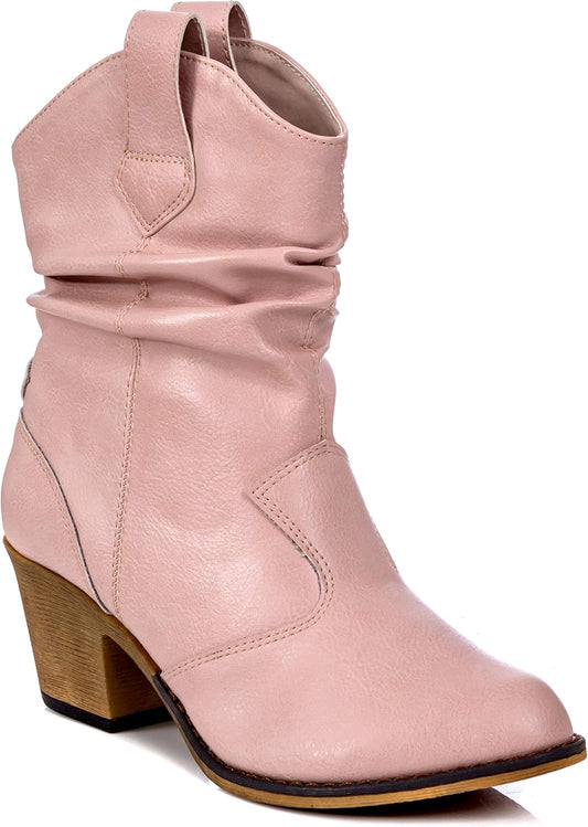 Modern Western Cowboy Distressed Boot for Women - Stylish Comfort