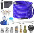 NIFUAL 200FT Sewer Jetter Kit for Pressure Washer - Heavy Duty Drain