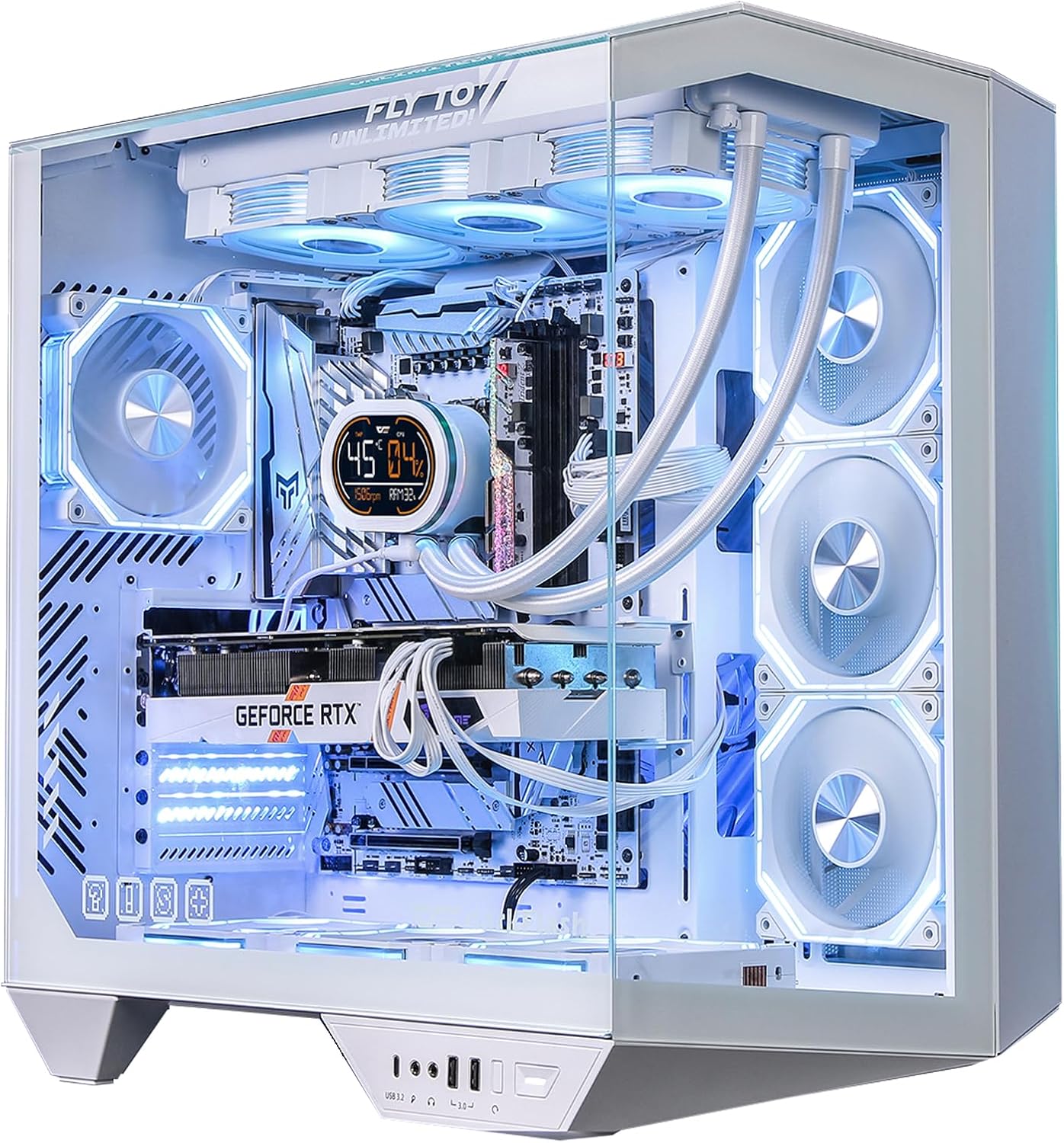 darkFlash Full-Tower ATX Gaming PC Case with Panoramic Glass