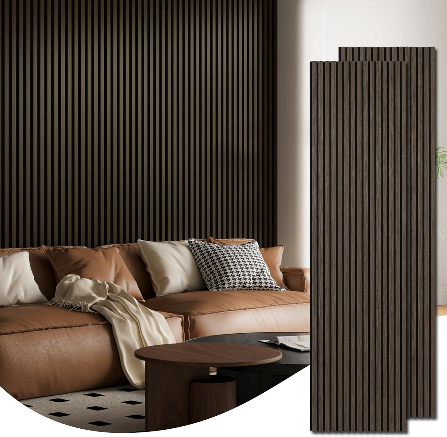 Acoustic Wood Panels for Wall and Ceiling - 2-Pack 94.5in x 24
