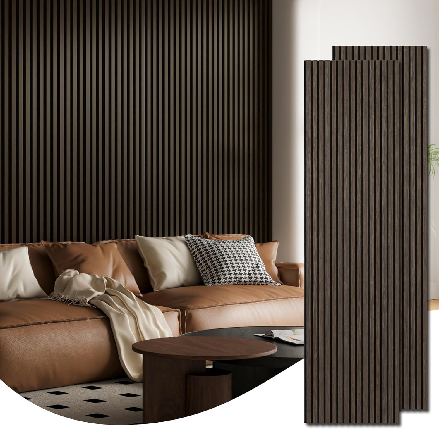 Acoustic Wood Panels for Wall and Ceiling - 2-Pack 94.5in x 24
