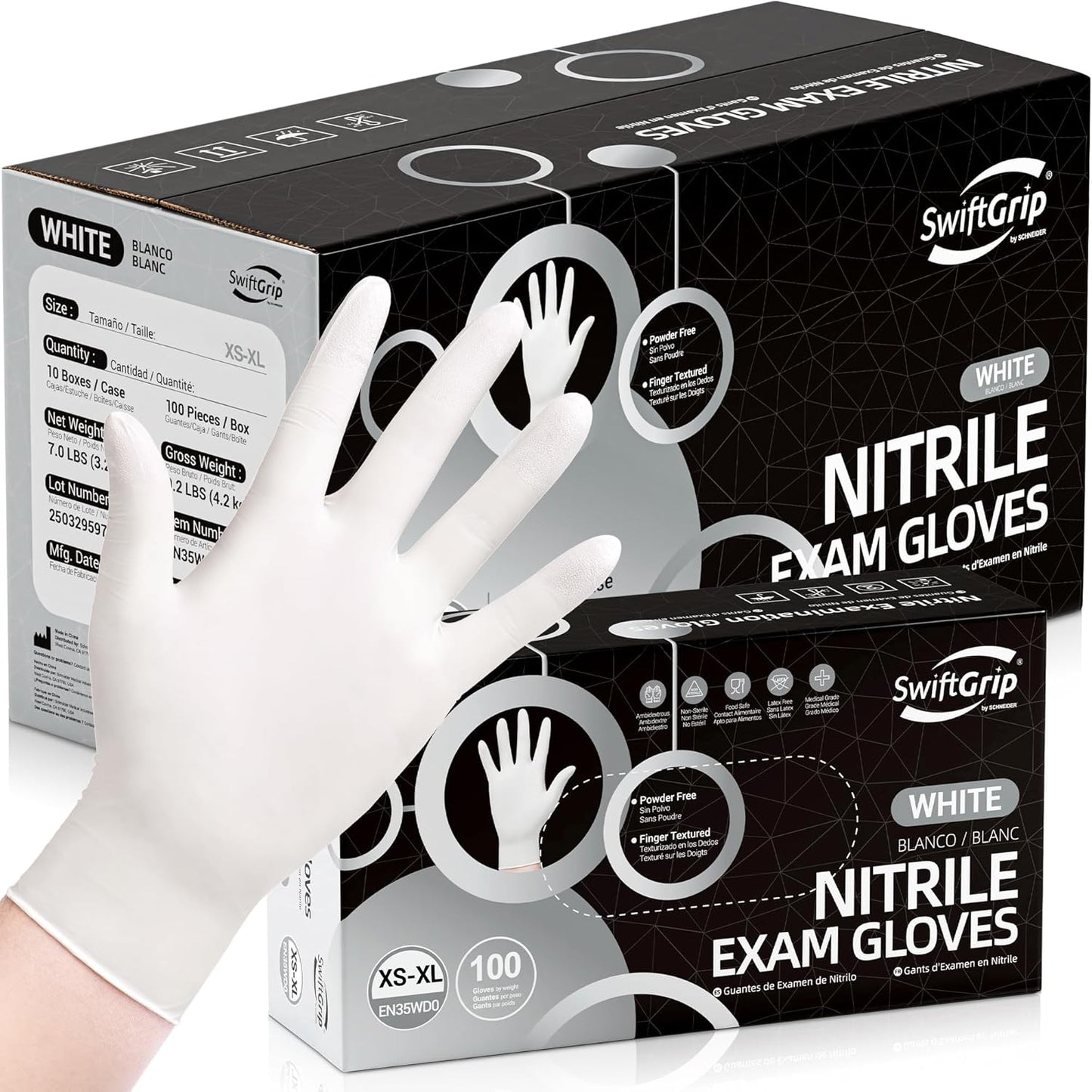 Disposable Nitrile Exam Gloves for Medical and Food Safety