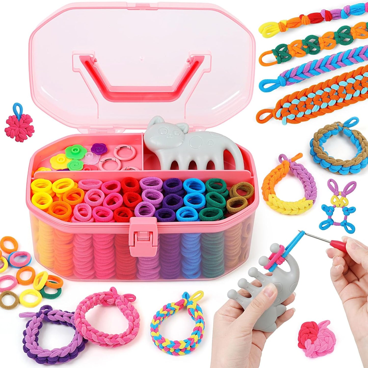 Creative Kids Art and Craft Kit for Rubber Band Bracelets