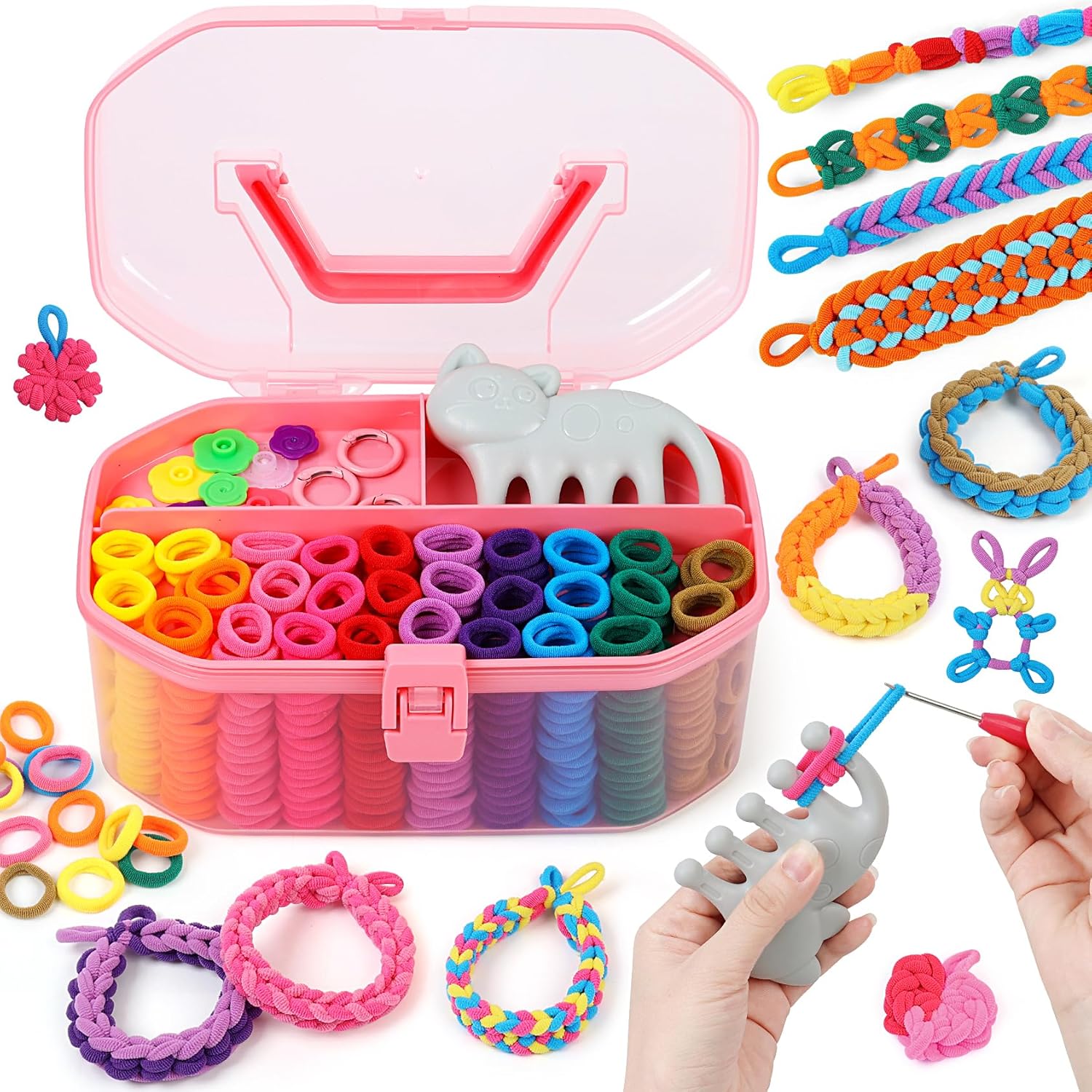 Creative Kids Art and Craft Kit for Rubber Band Bracelets