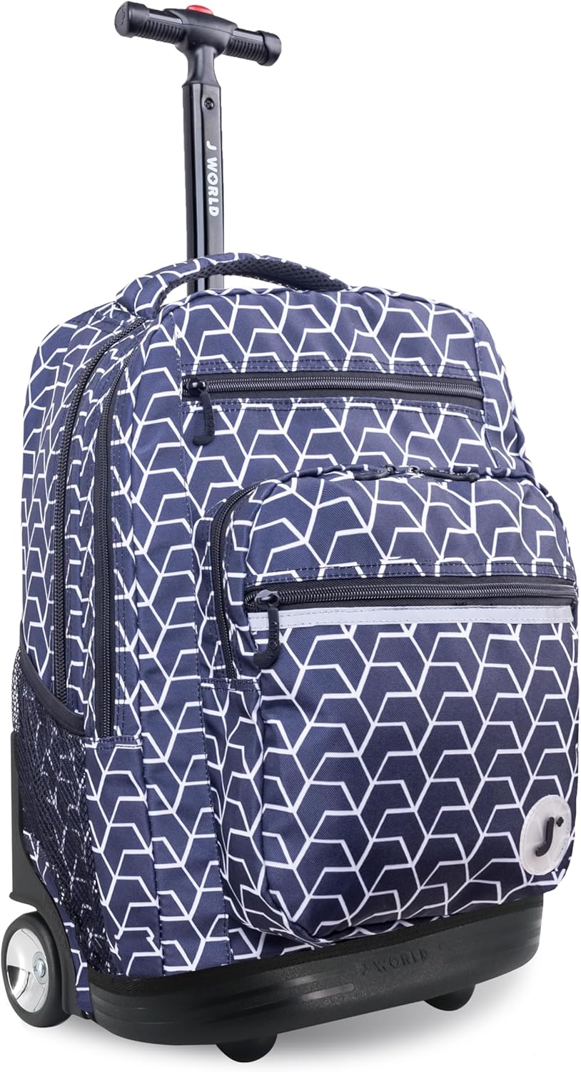 J World New York Sundance Rolling Backpack for School Use