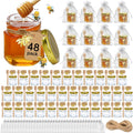 Mini Honey Jars 48 Pack - 1.5 oz Hexagon Glass Favors