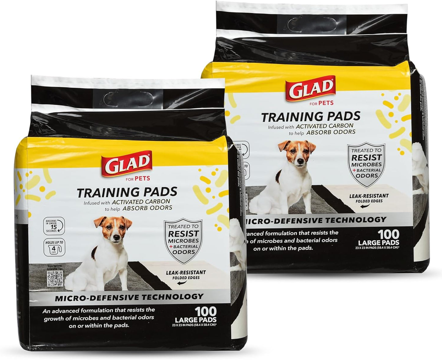 Glad for Pets Activated Carbon Puppy Training Pads for Odor Control